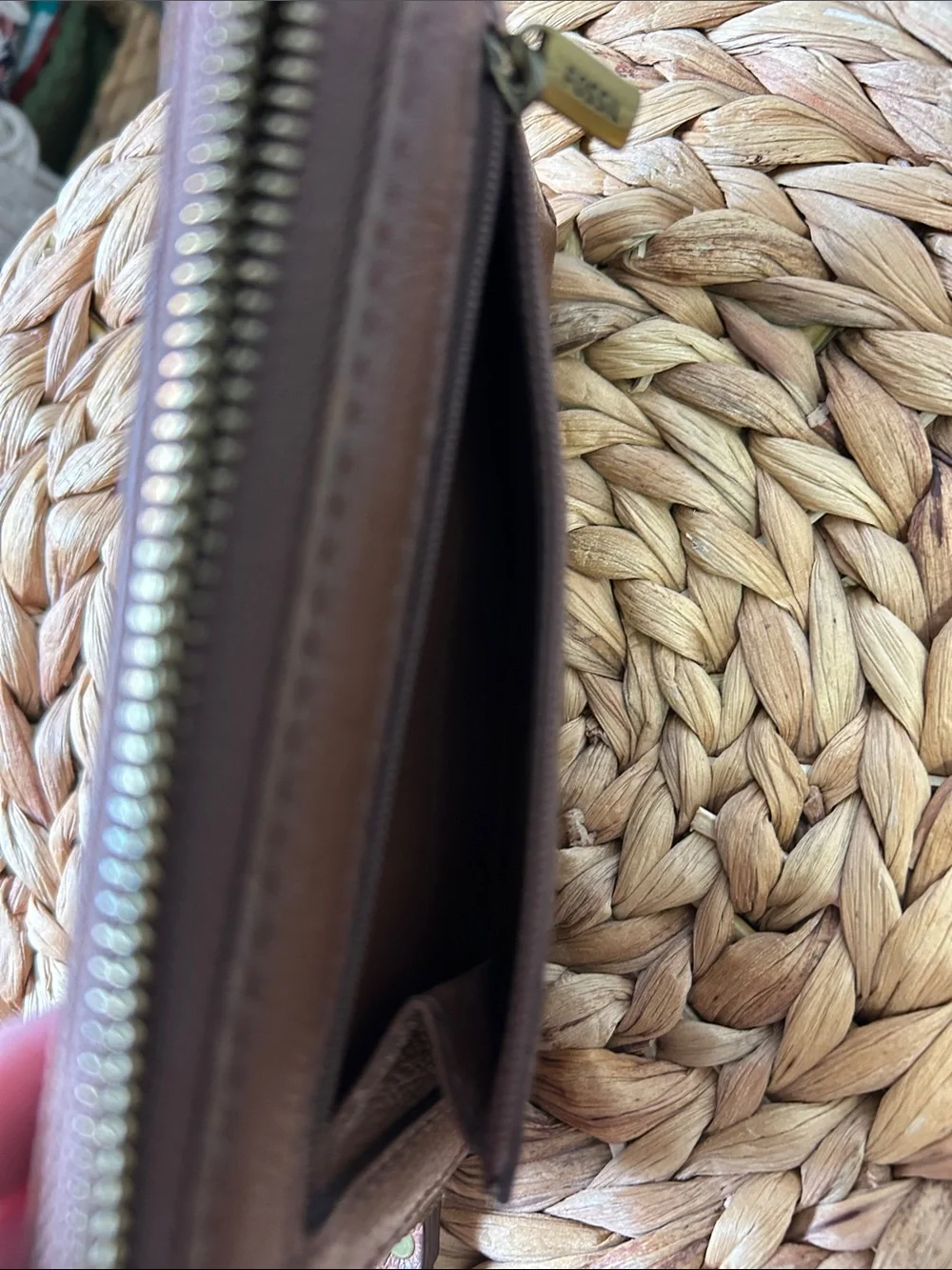Fossil Brown Pebbled Leather Wristlet